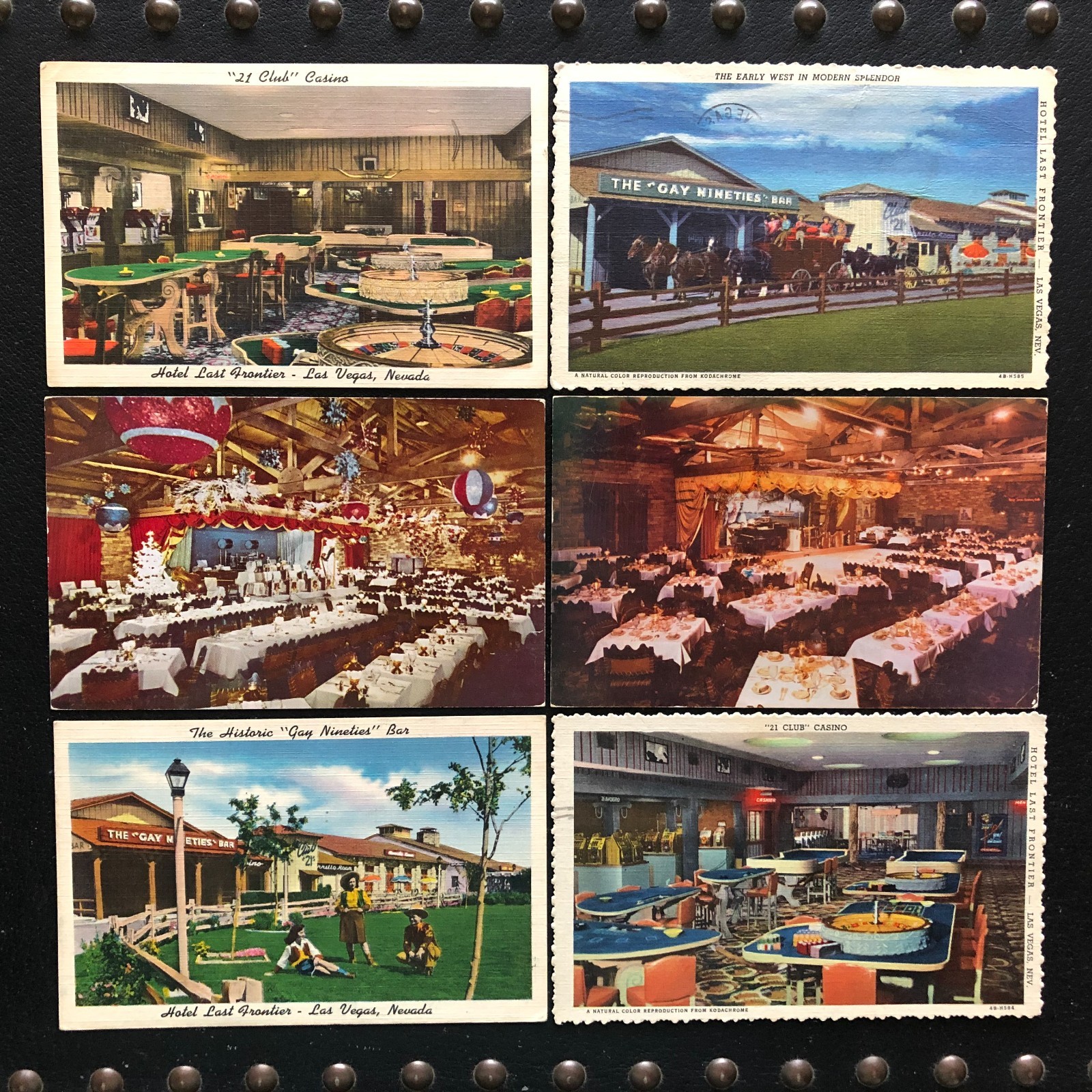[6] Hotel Last Frontier Las Vegas Nevada postcards [all posted]