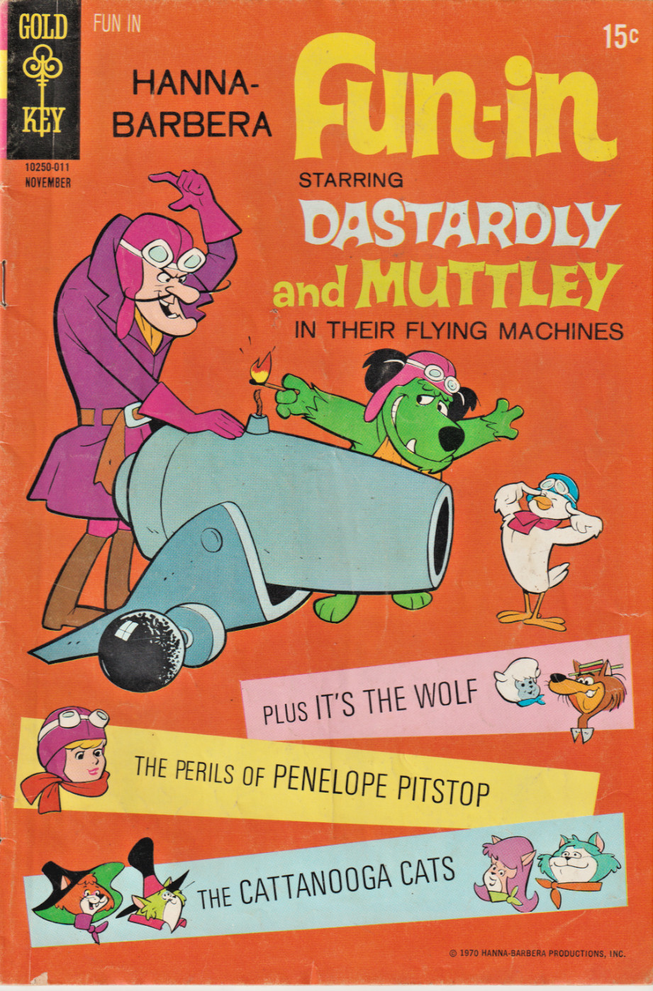 HANNA-BARBERA FUN-IN #4  DASTARDLY AND MUTTLEY  GOLD KEY  1970