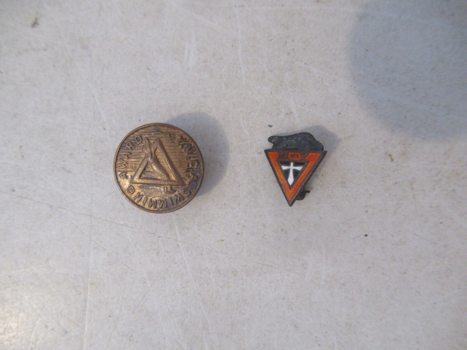 YMCA lot of 2 pins 1930s Vintage
