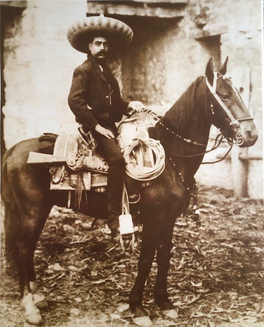 Vintage Photo 16x20: Grl. Emiliano Zapata Mounted on Horse