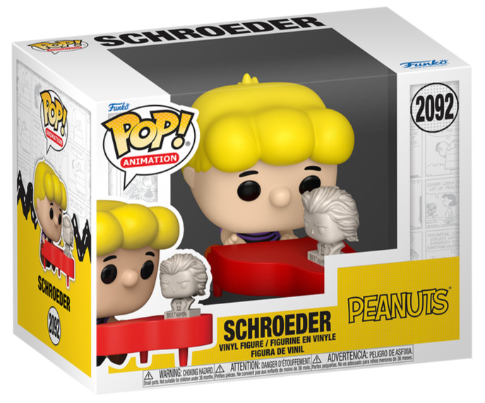 Funko Pop Peanuts 2092 Schroeder Playing Piano Animation Vinyl Figure New
