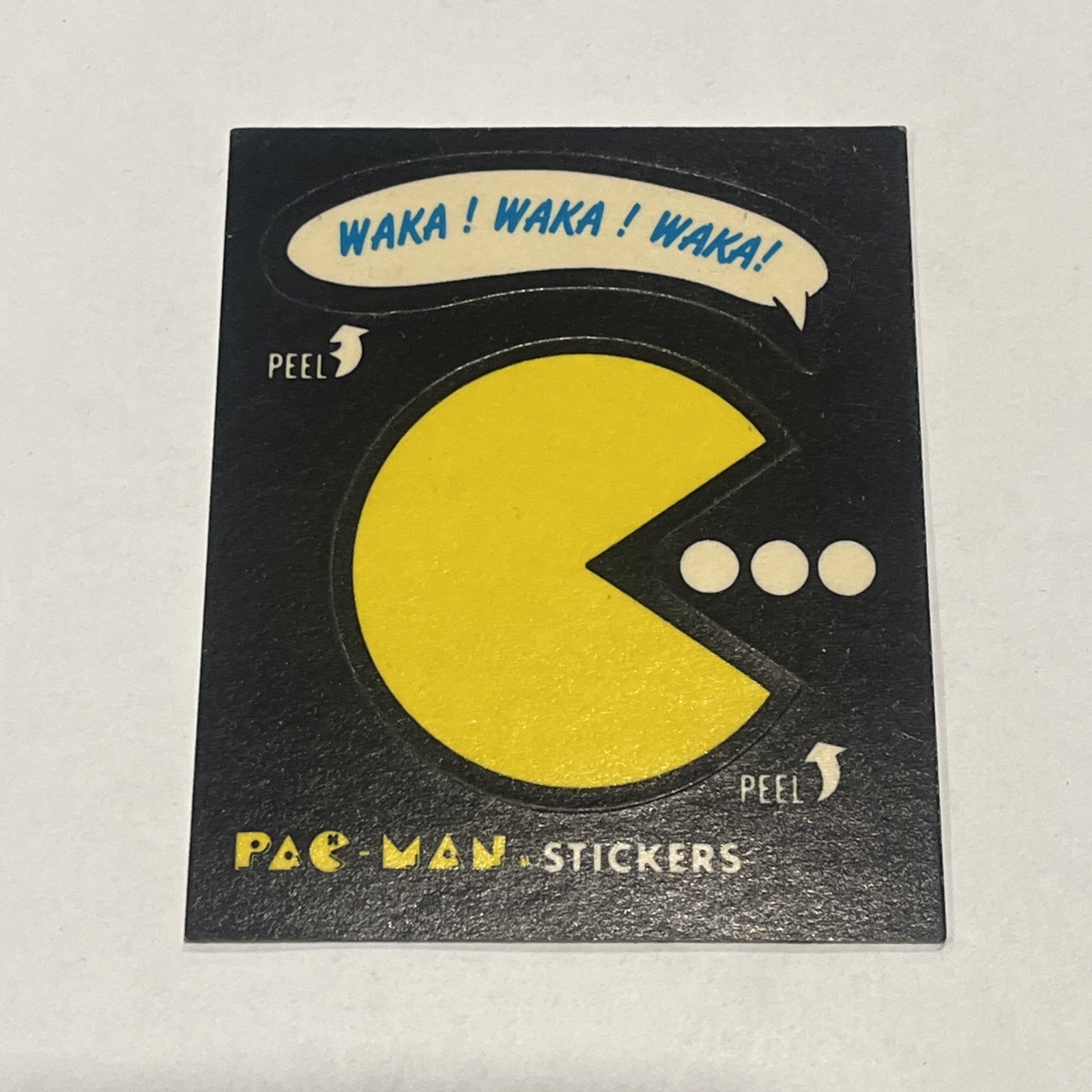 1980 Fleer Pac-Man #1 Waka Waka Waka - No Eyes Blue Back