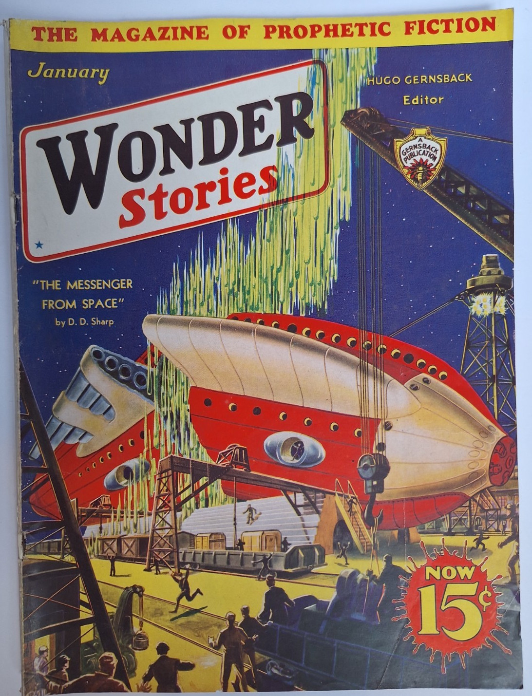 Wonder Stories January 1933 Frank Paul, Nathan Schachner Gernsback Pulp Magazine