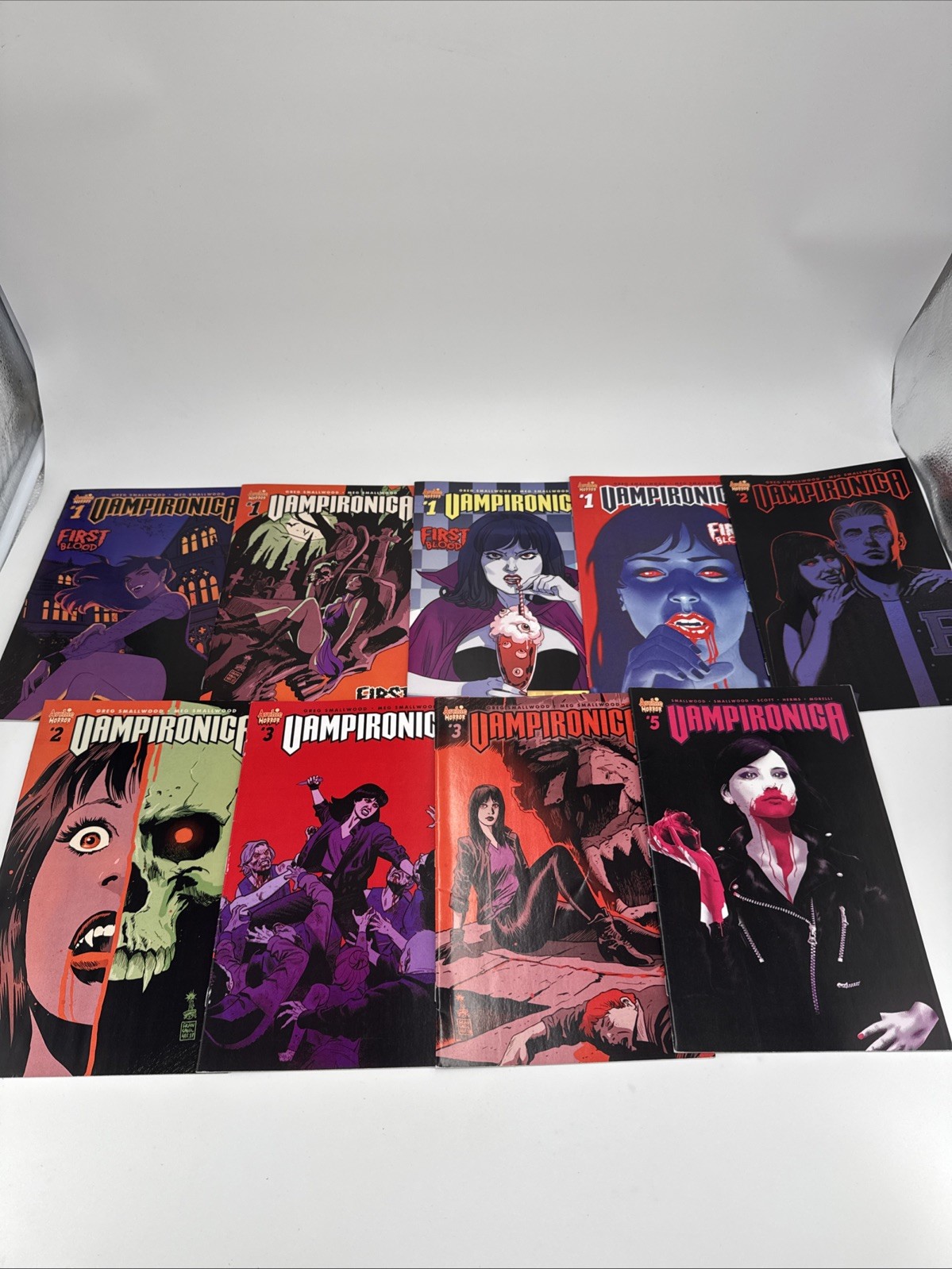 Archie Horror Comics Vampironica Lot of 9. Issues 1 2 3 5 WITH VARIANTS. Archie Horror Comics Vampironica Lot of 9. Issues 1 2 3 5 WITH VARIANTS.