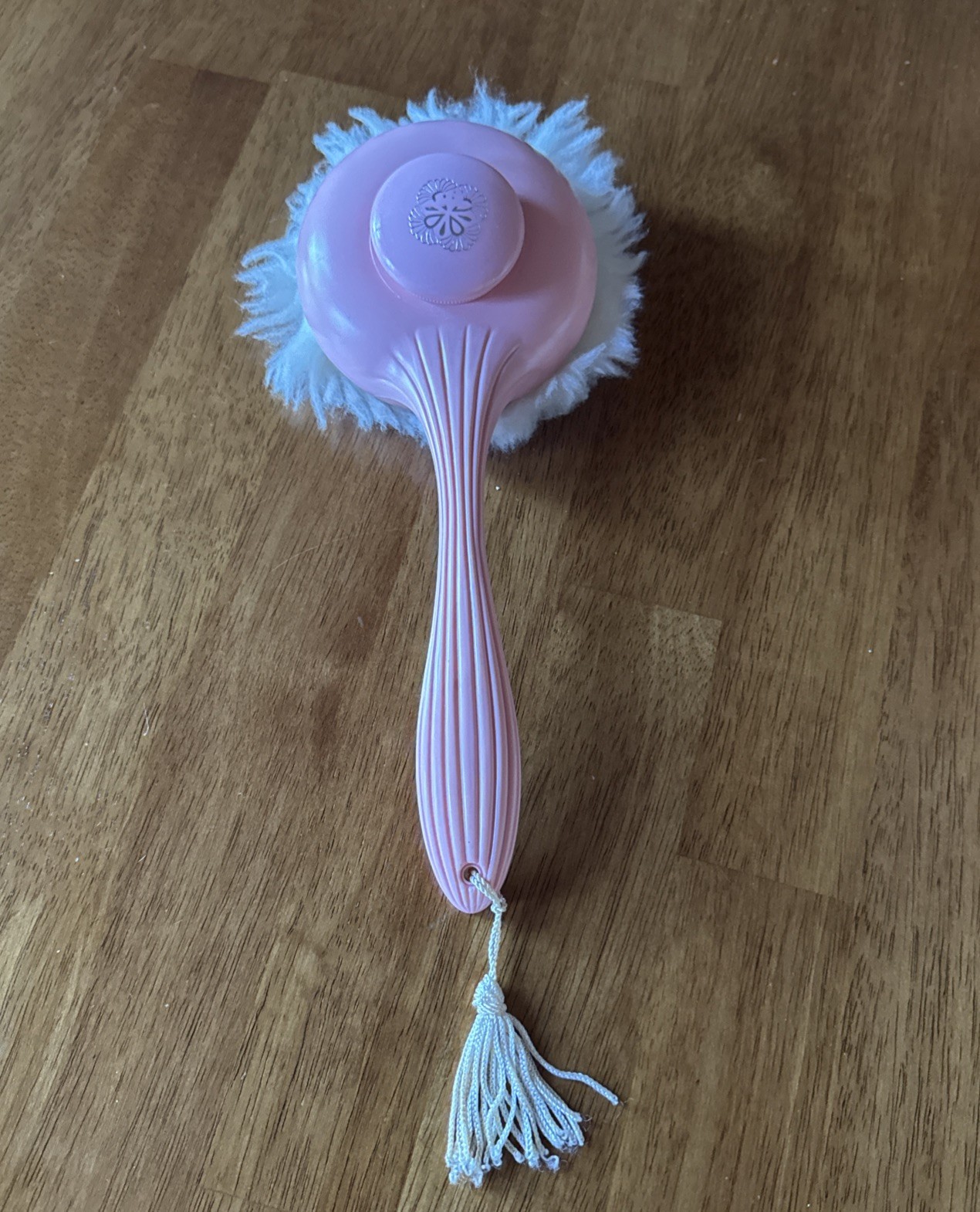 Vintage 1960's Avon Refillable Powder Puff Wand Pink with Tassel GrandmaCore