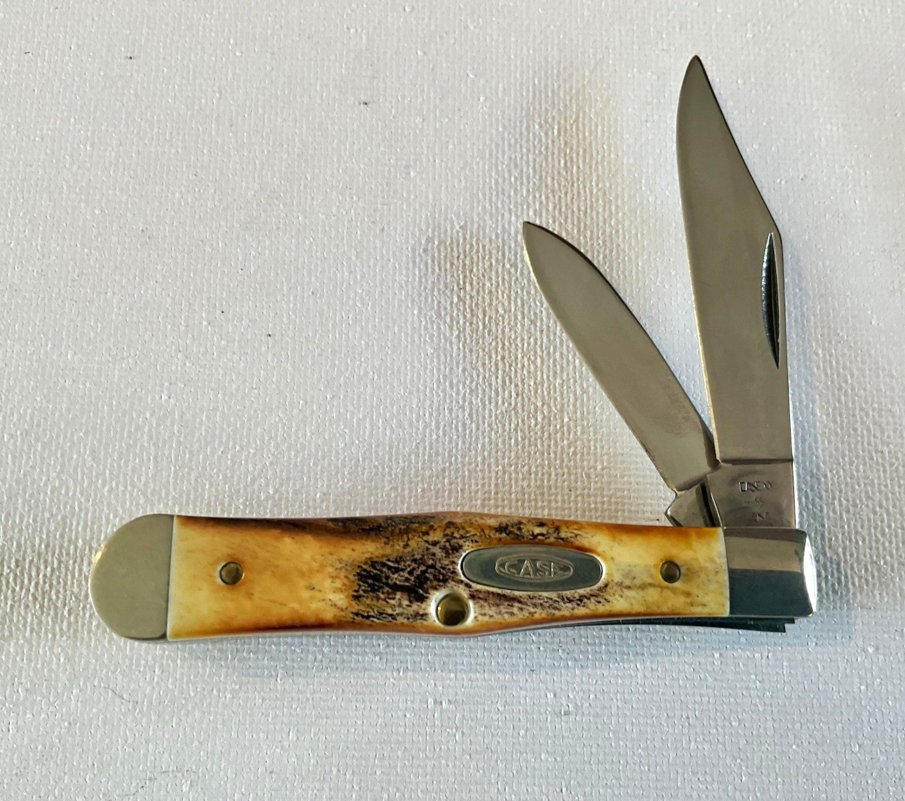 1984 Case xx 5225 1/2 Genuine Stag small Coke Bottle Knife 