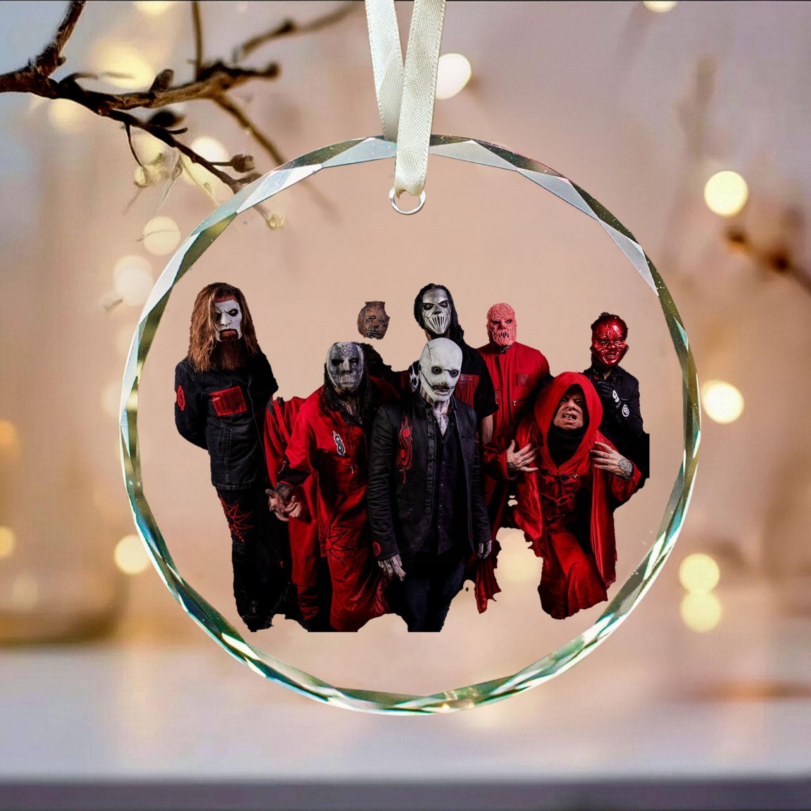 Slipknot Christmas Ornament, Celebrity Fan Holiday Gift, Acrylic or Glass