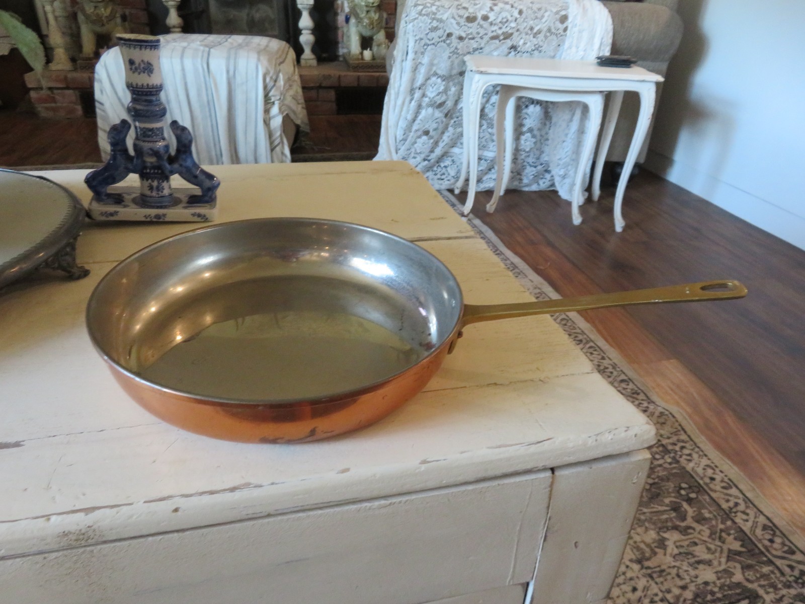 Vintage French Copper Pan Nice & Heavy See Pics Pan Has Stamps near the Handle