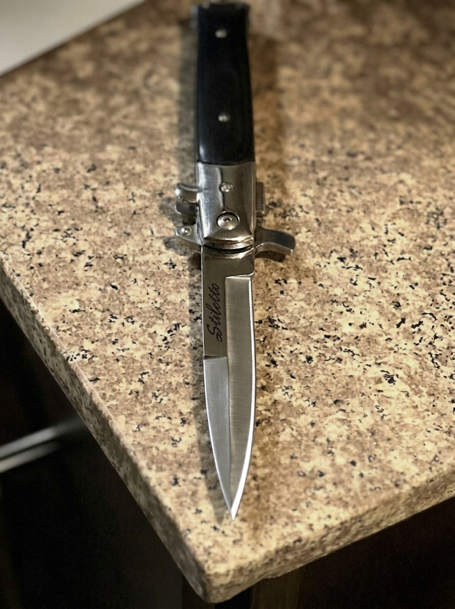 Classic Italian-Stiletto Style, Switch/Spring Assist Blade, EDC Survival Tool