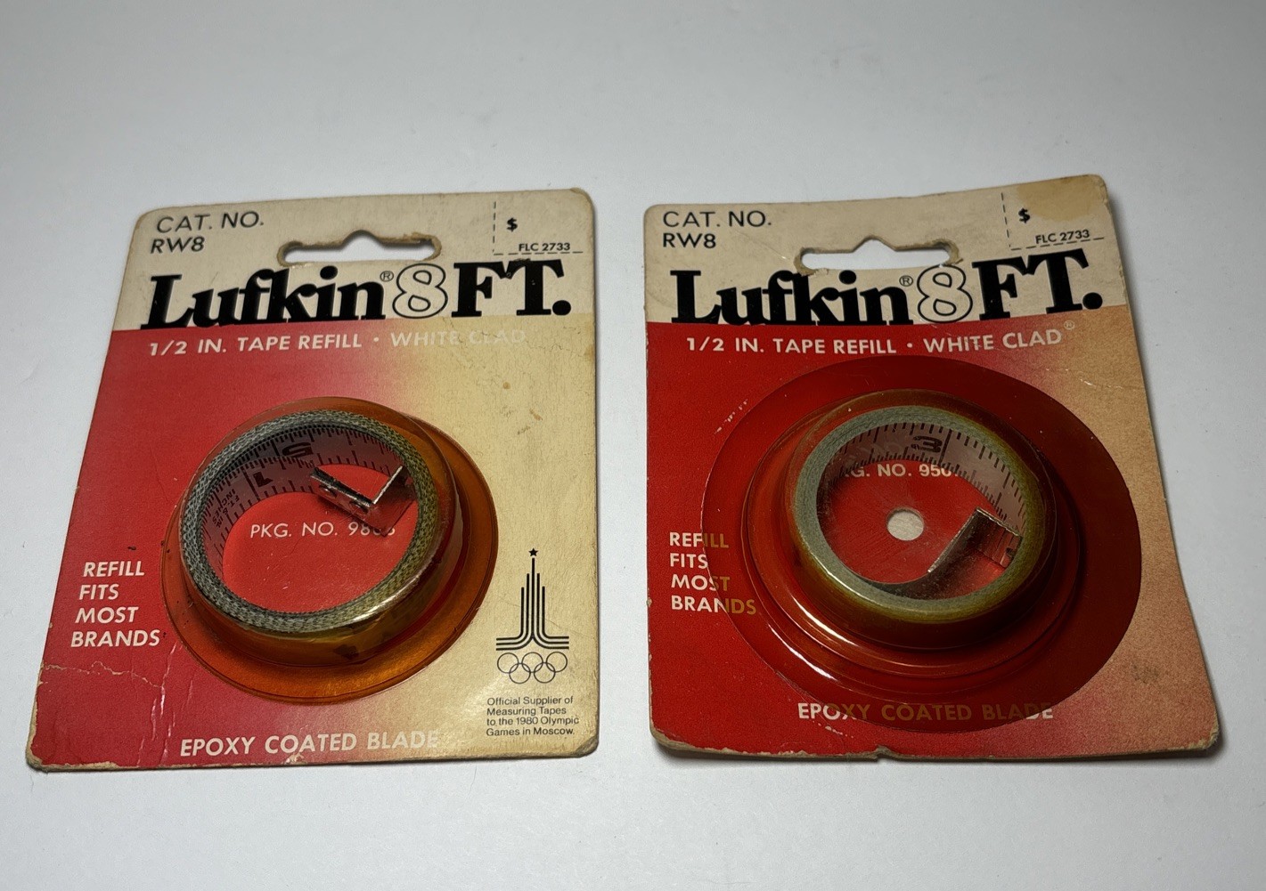 LOT OF 2 Lufkin Tape 8 Foot REFILL RW8 (1/2