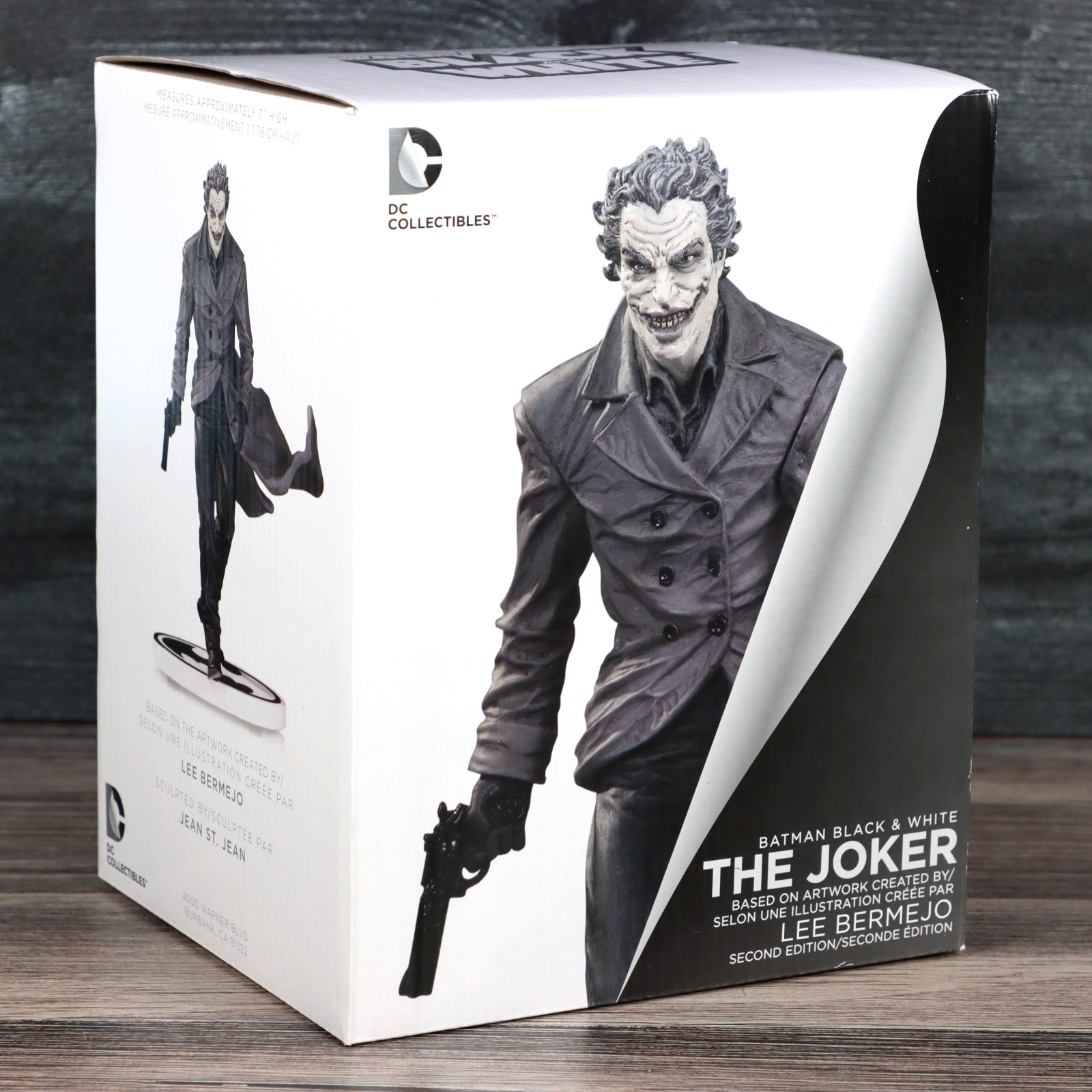 Batman Black & White The Joker Lee Bermejo Statue 2nd Ed DC LE 7000 Unopened