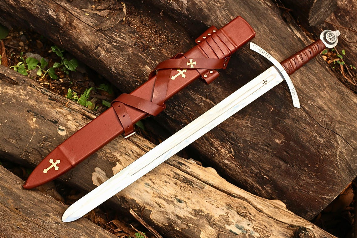 Faithkeeper Knights Templar Sword-Handmade Medieval Crusader Replica-Collectible