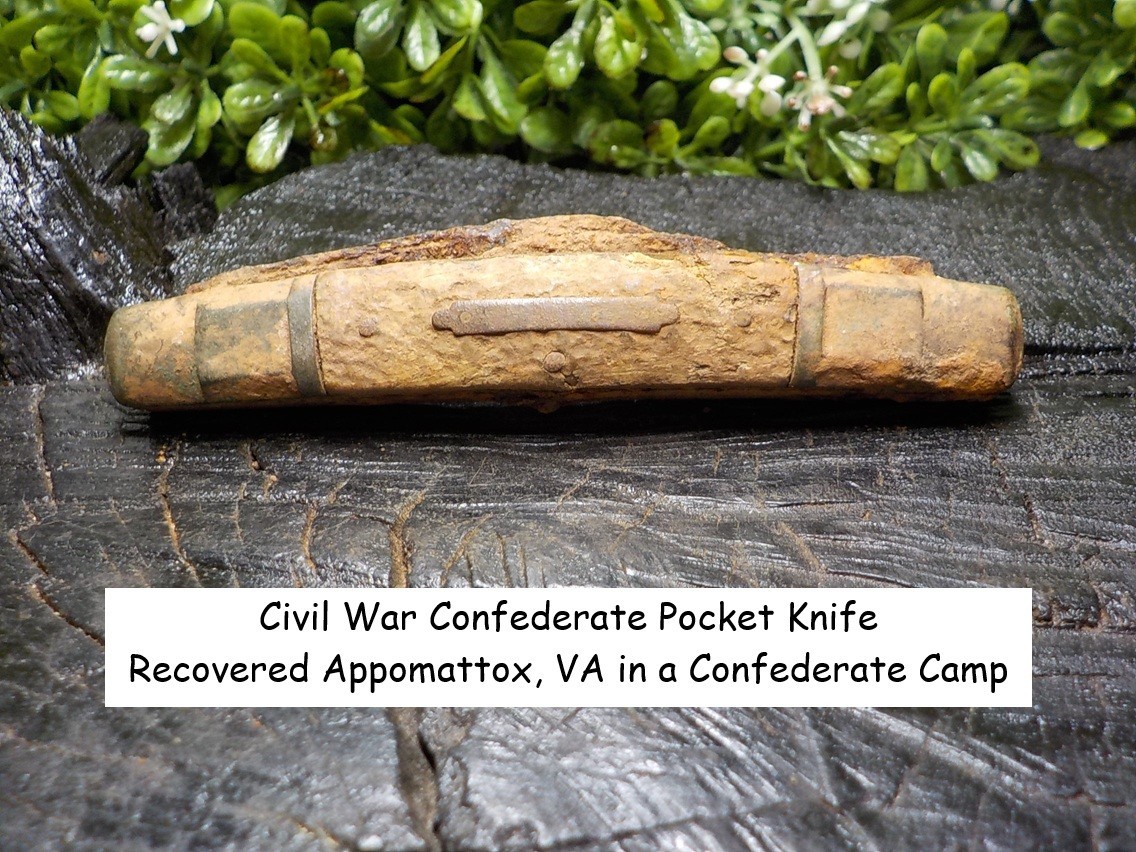 Old Rare Vintage Antique Civil War Relic Confederate Pocket Knife Appomattox VA Old Rare Vintage Antique Civil War Relic Confederate Pocket Knife Appomattox VA