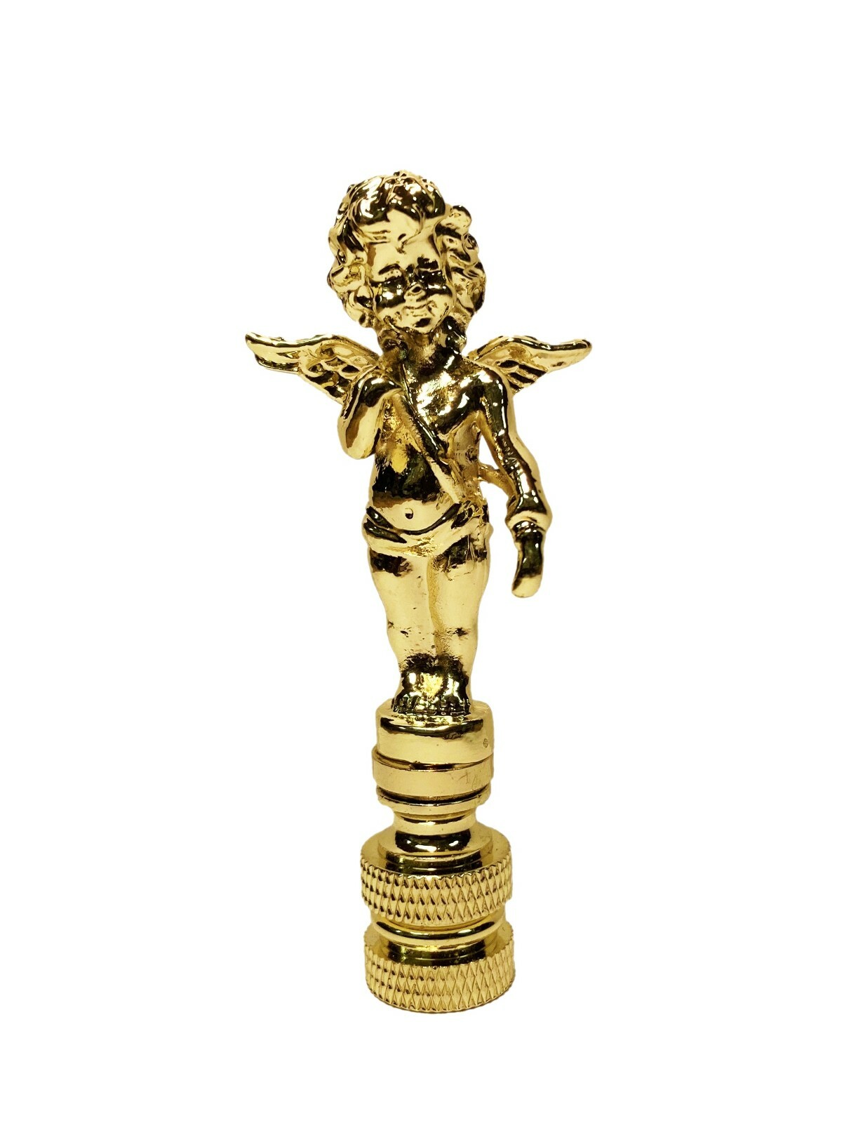 Lamp Finial-CHERUB-Polished Brass Finish, Highly detailed metal casting