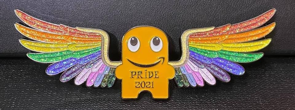 EXTRA LARGE glitter LGBTQ Gay PRIDE Glamazon Amazon Peccy Pin