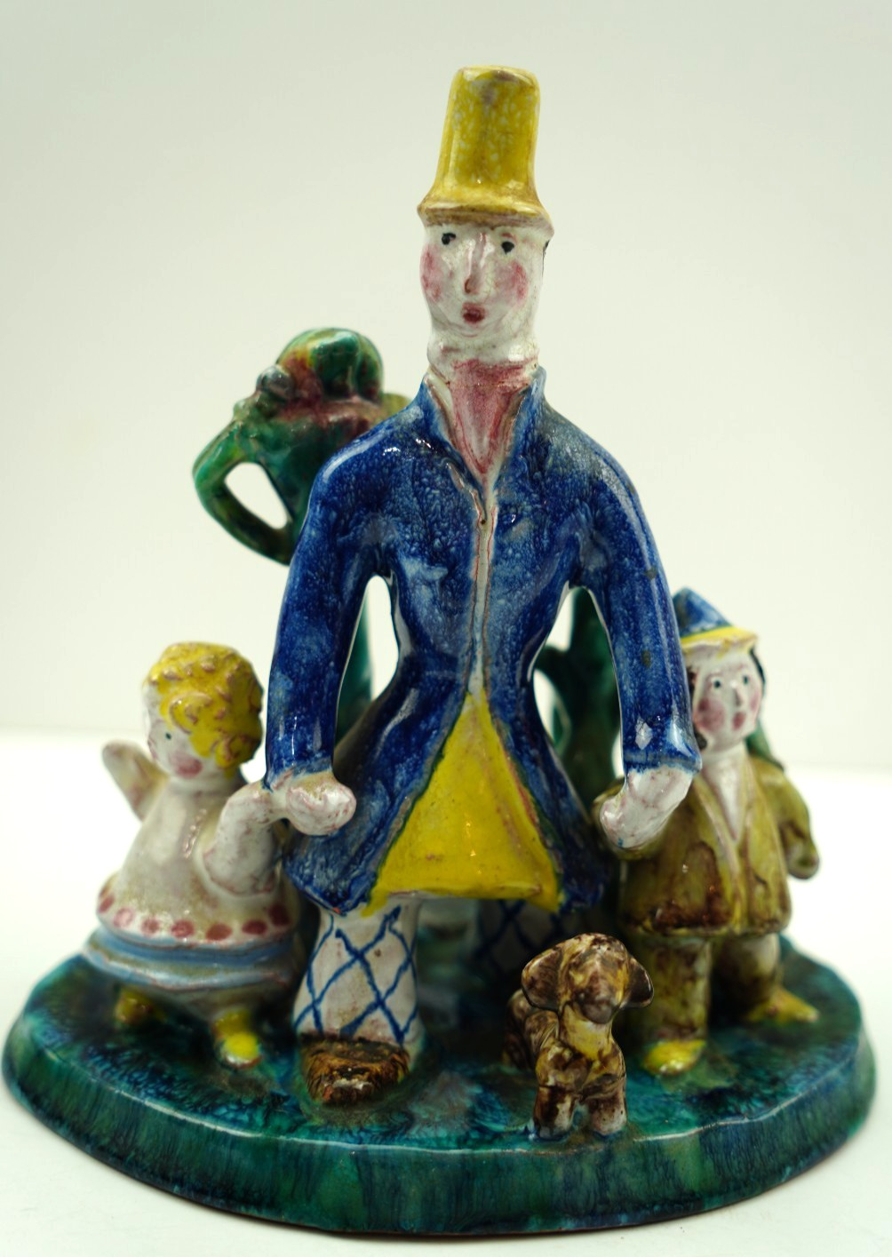 Rare WIENER WERKSTÄTTE Ceramic Figurine SPAZIERGANG Susi Singer 1920 Austria