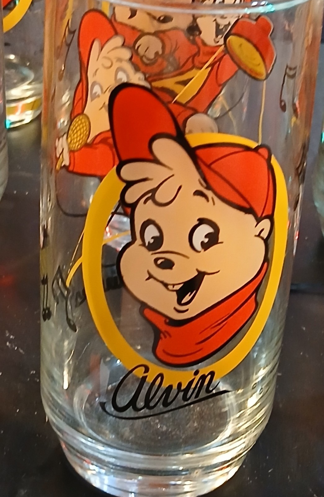Vintage Alvin And The Chipmunks Drinking Glasses From Hardee\'s 1985  Alvin