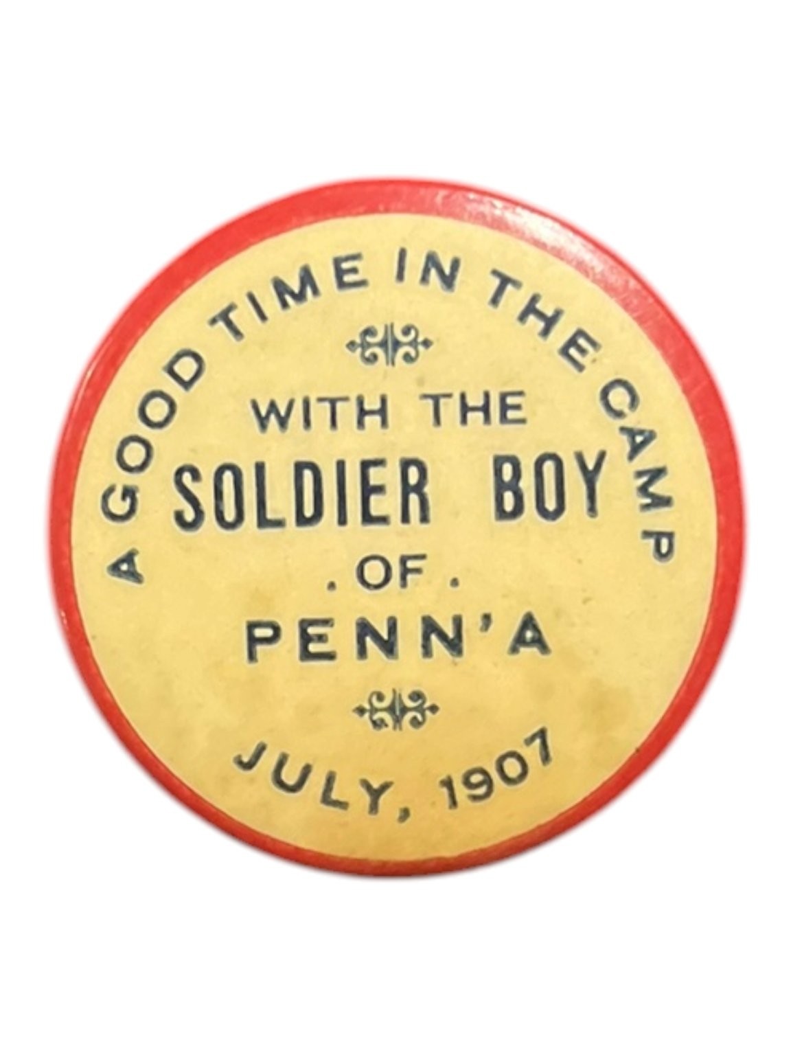Soldier Boy of Pennsylvania Pinback Button Camp Souvenir 1\