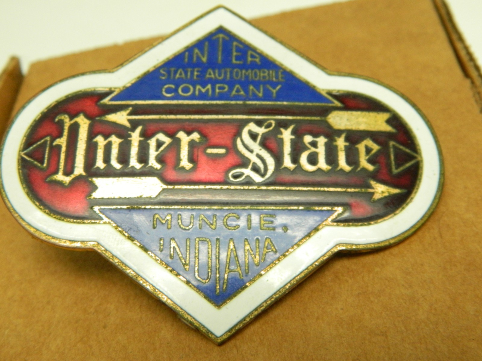Original 1908 09 1910 11 1912 1914 Inter-State Automobile Co. Radiator Emblem