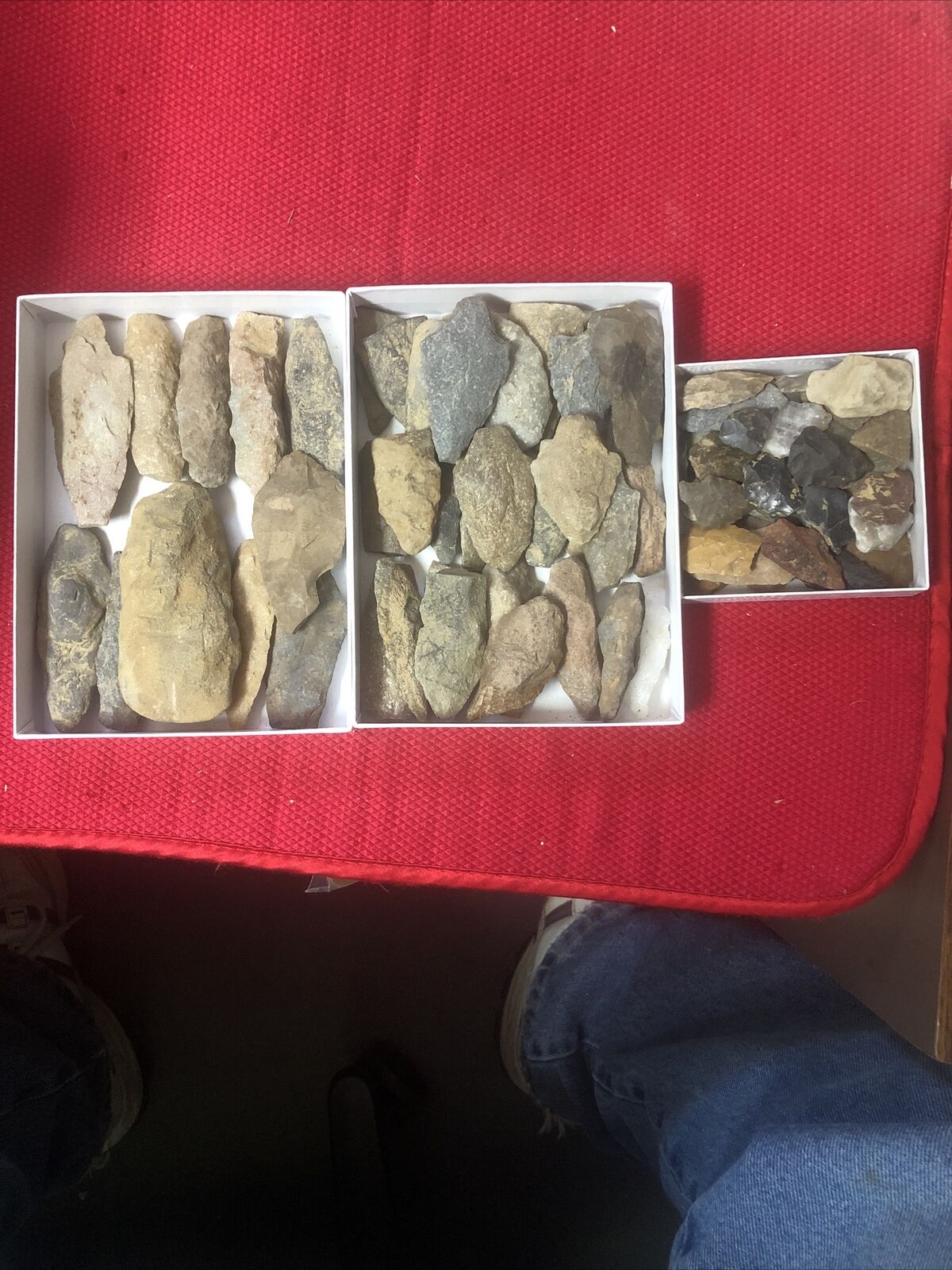 Lot Of 76 Indian Artifacts Arrowheads Field Grade Salem Co New Jersey Tools Celt