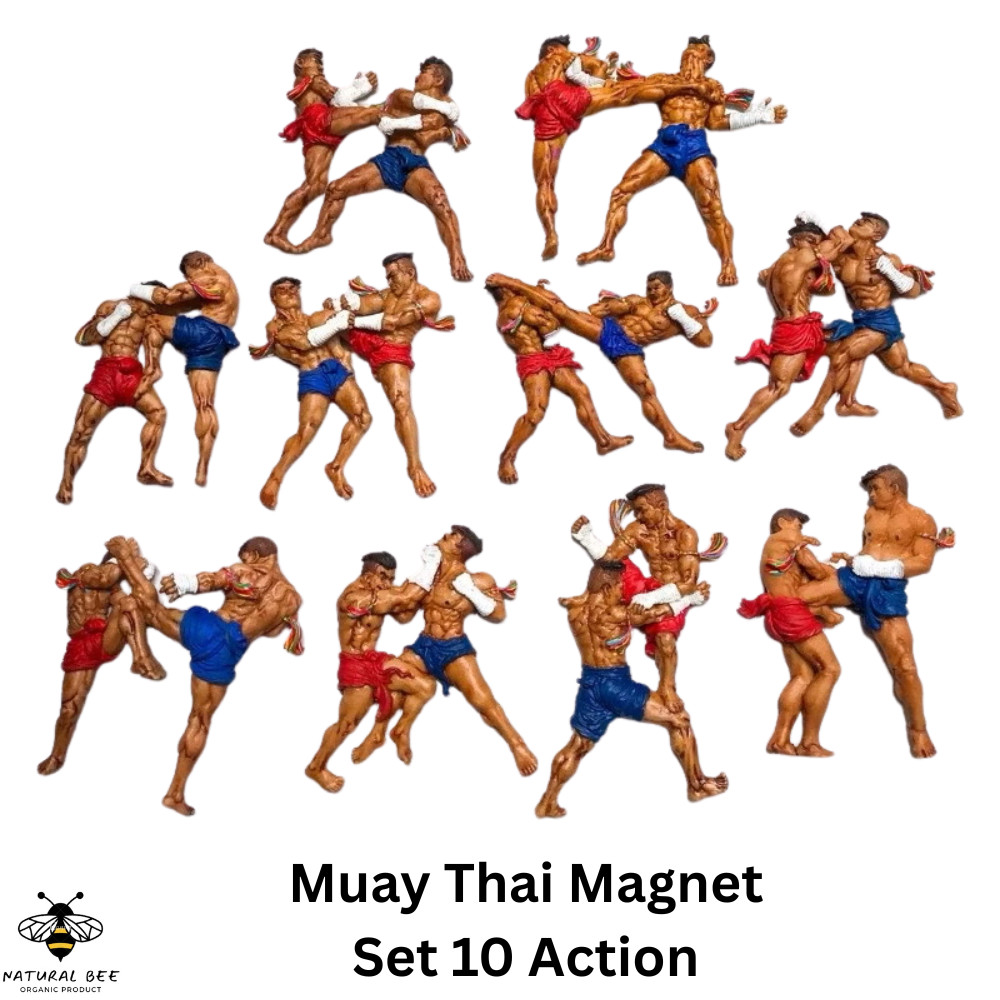 Muay Thai Boxing Magnet Resin Boxer Men Figure Action Fighting Thailand Souvenir