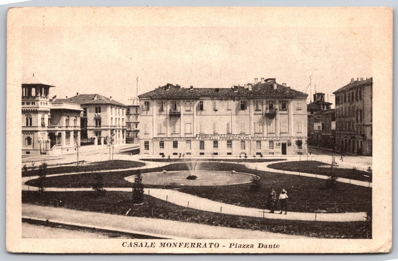 Casale Monferrato Piazza Dante Fountain Buildings Square Postcard PC498 Casale Monferrato Piazza Dante Fountain Buildings Square Postcard PC498