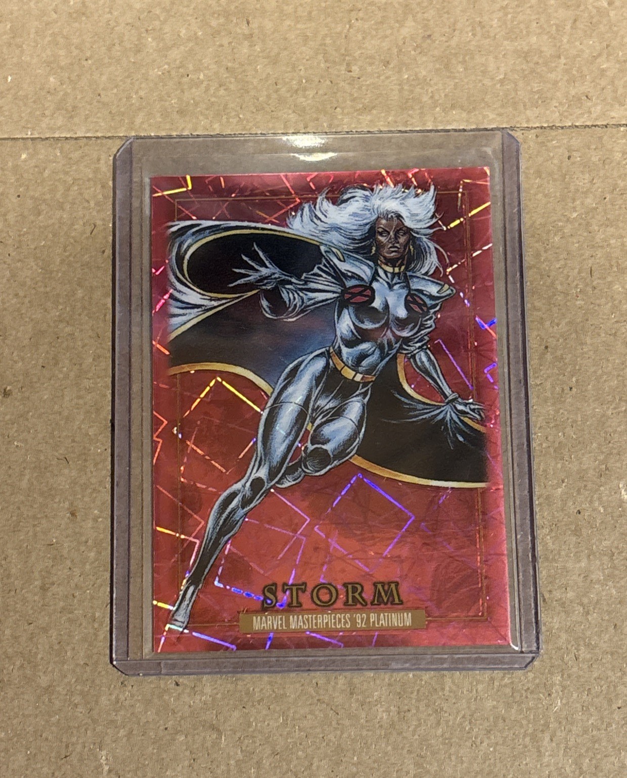 2024 Upper Deck Marvel Masterpieces \'92 Platinum Storm #86 Pink Lasers /992