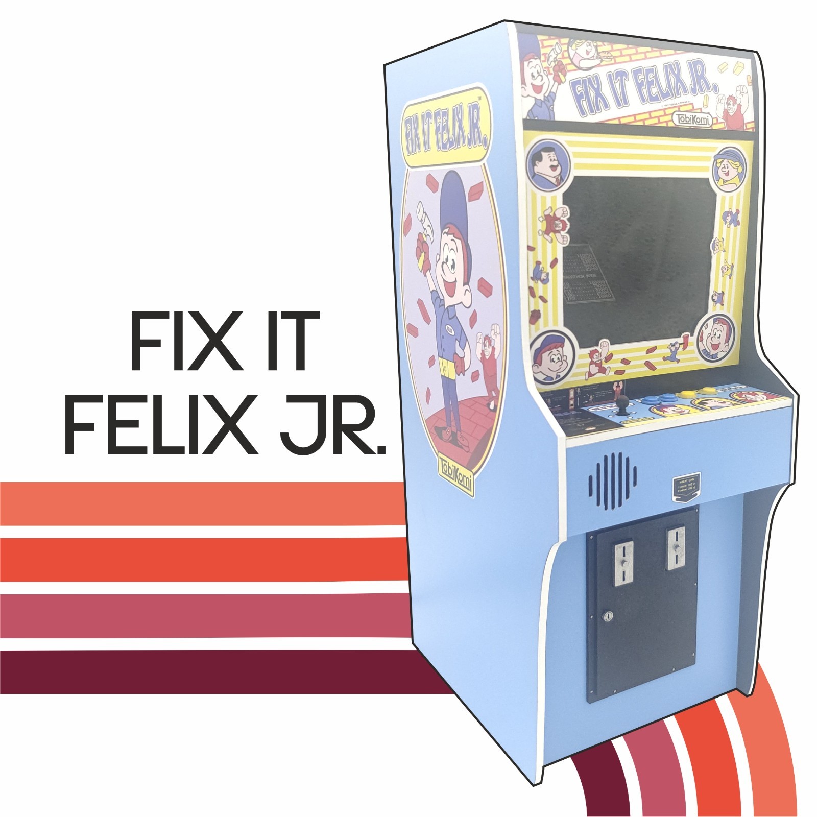 Fix it Felix Jr. 1/6 scale mini working arcade cabinet.