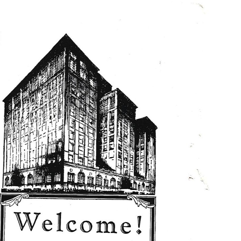 Vintage Hotel Cleveland Print Ad Historic Architecture 1920s Hospitality Art Dec