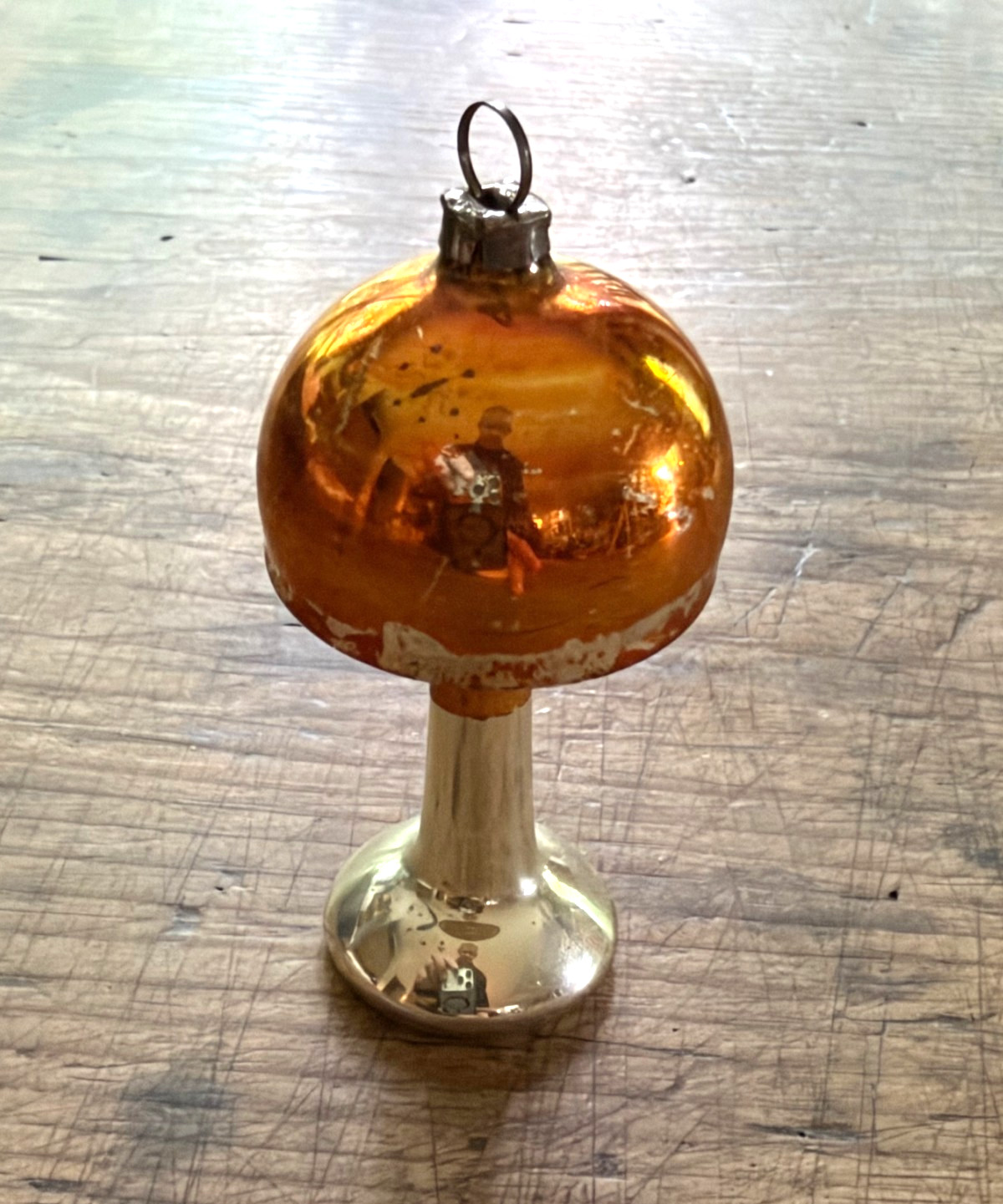 Antique German mercury glass Christmas ornament \