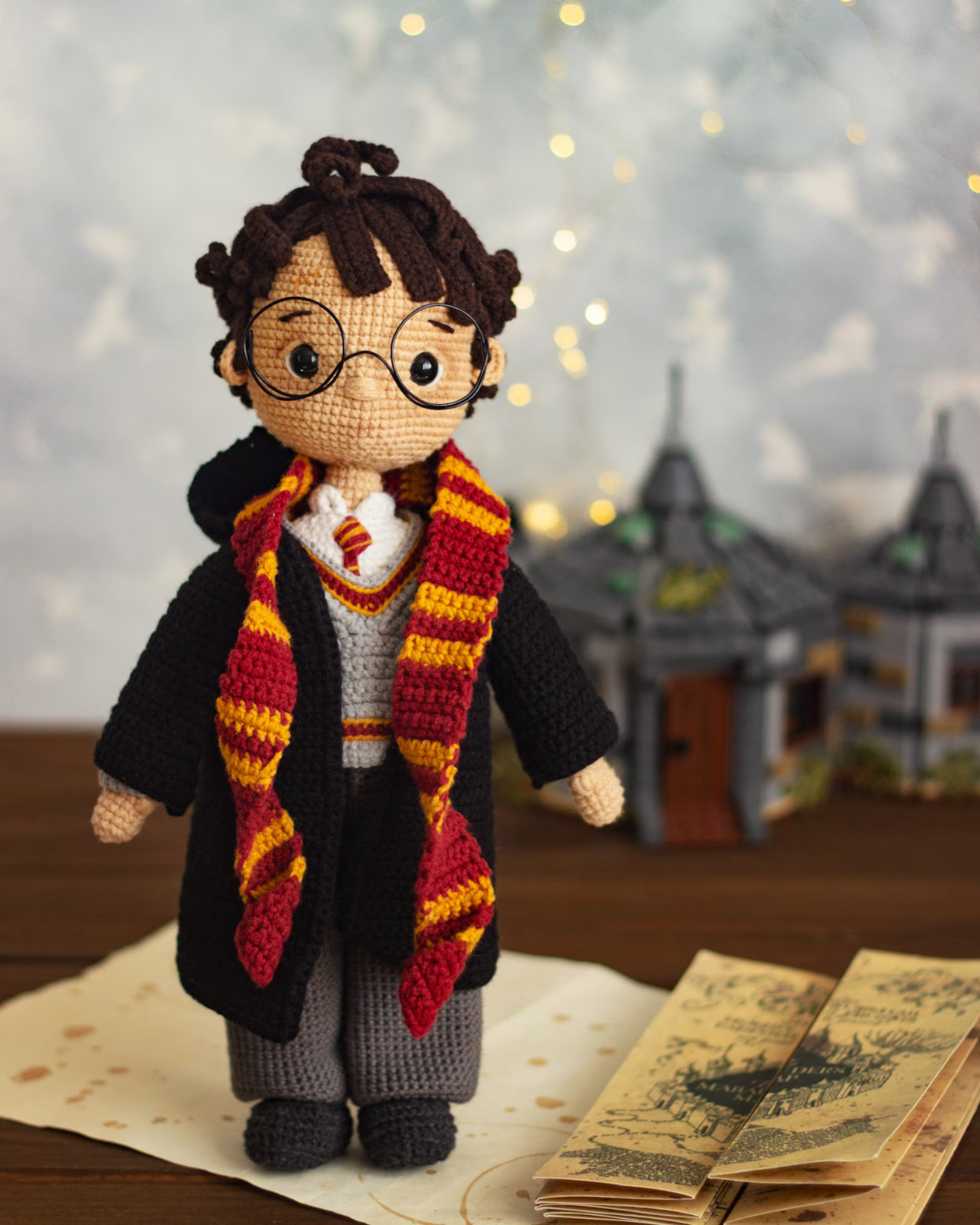 Harry Potter Crochet Doll — Amigurumi Wizard Toy — Handmade Harry Potter Gift