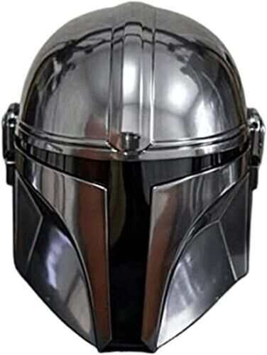 Mild Steel Mandalorian Helmet Medieval Helmet for Halloween Costume Theater Role