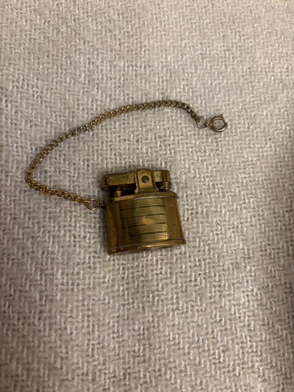 Vintage miniature Royal Star lighter on chain, untested, Japan