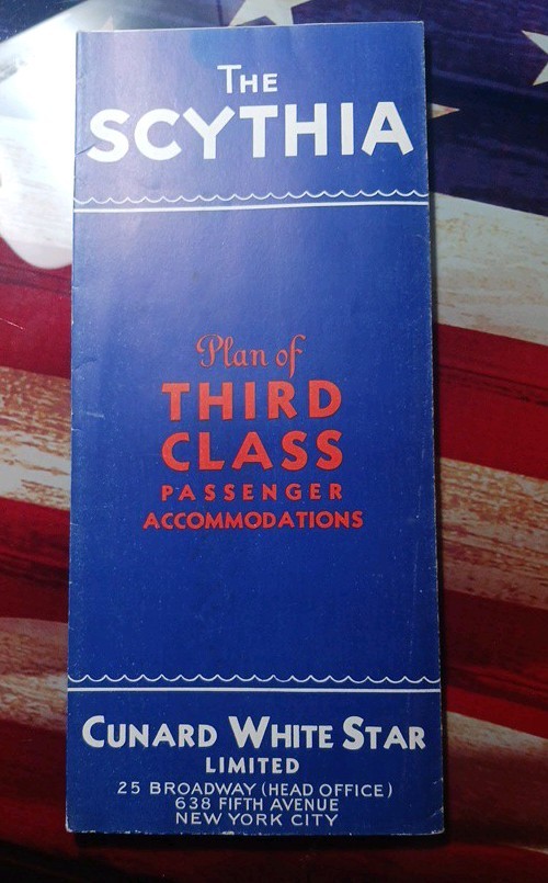 1936 Cunard White Star Line The Scythia deck Plan Brochure third class passenger 1936 Cunard White Star Line The Scythia deck Plan Brochure third class passenger