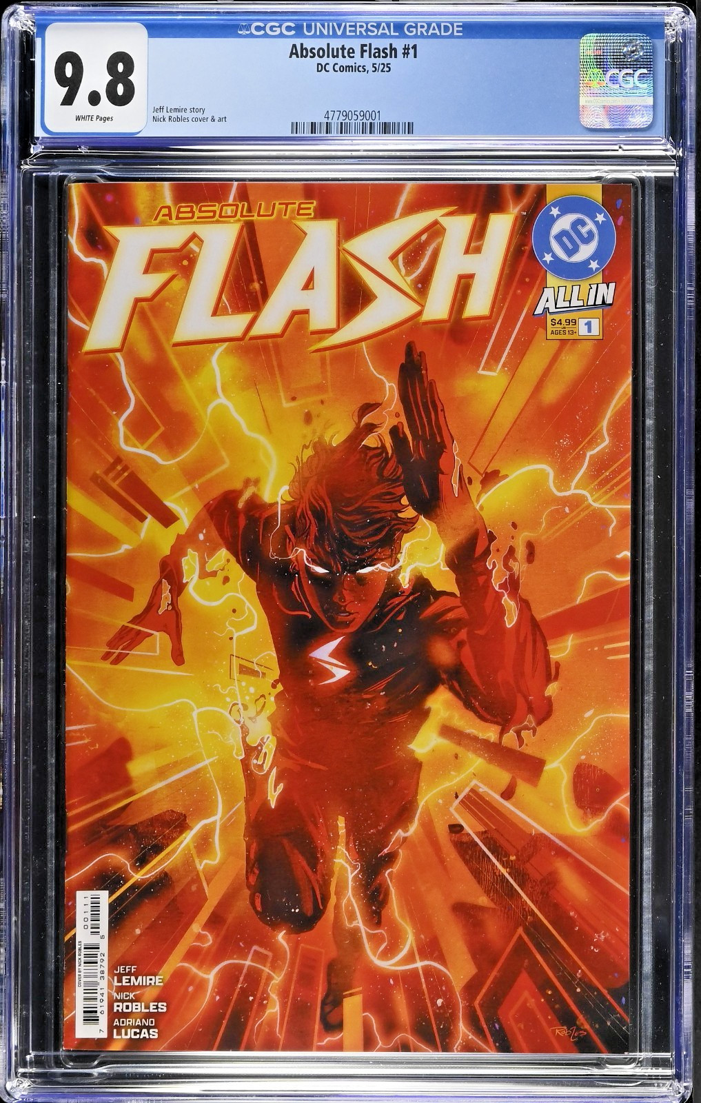 Absolute Flash #1 - Nick Robles Main Cover (1st Printing) - CGC 9.8