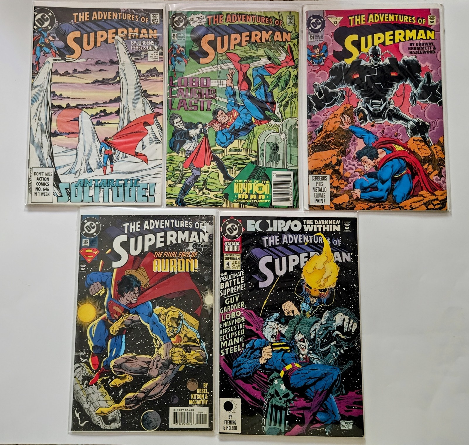 The Adventures of Superman 5 Issue Comic Book Lot. List In Description VG+/Fine