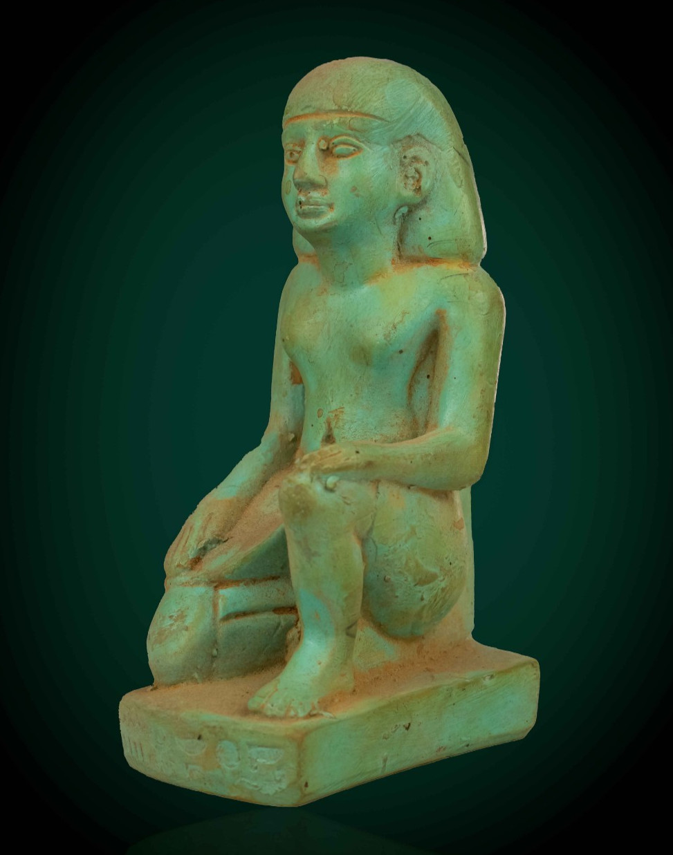 Ancient Egyptian King Tutankhamun Kneeling Statue Rare Figurine BC
