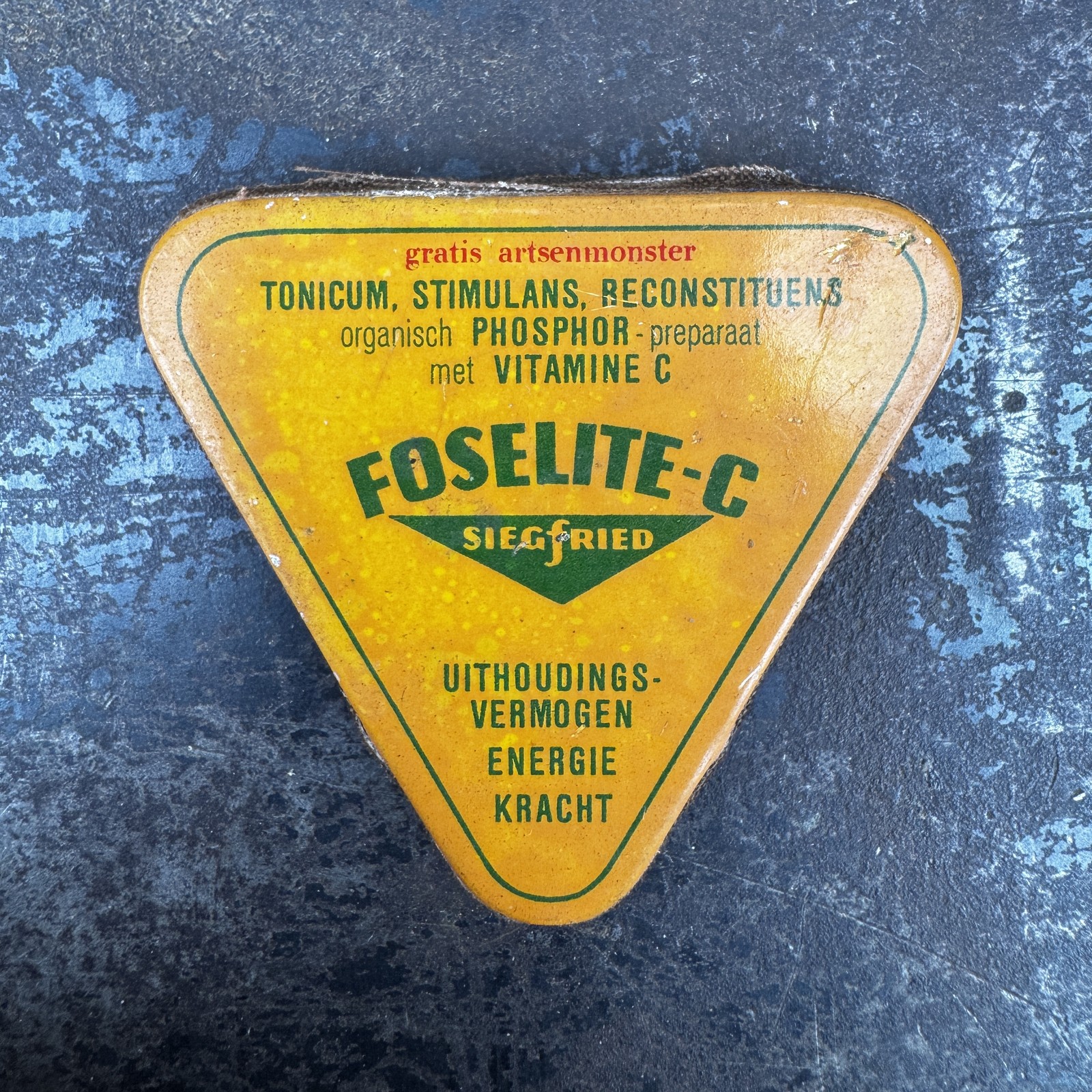 Vtg c.1960s FOSELITE - C Advertising Medical Tin GERMAN - EMTPY / NO CONTENTS