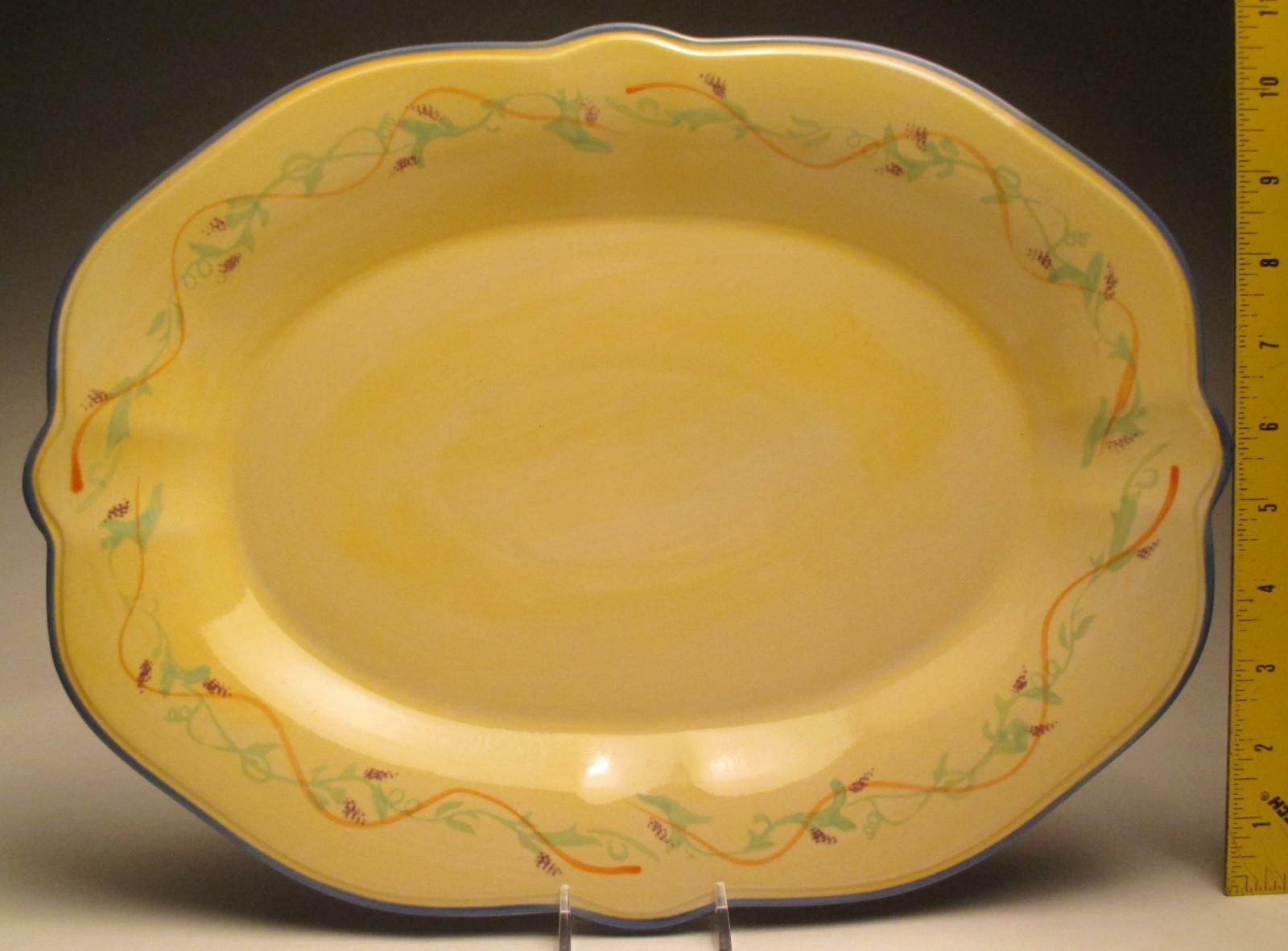 Pfaltzgraff Secrets of Pistoulet Large Oval Serving Platter 14” long made 2002