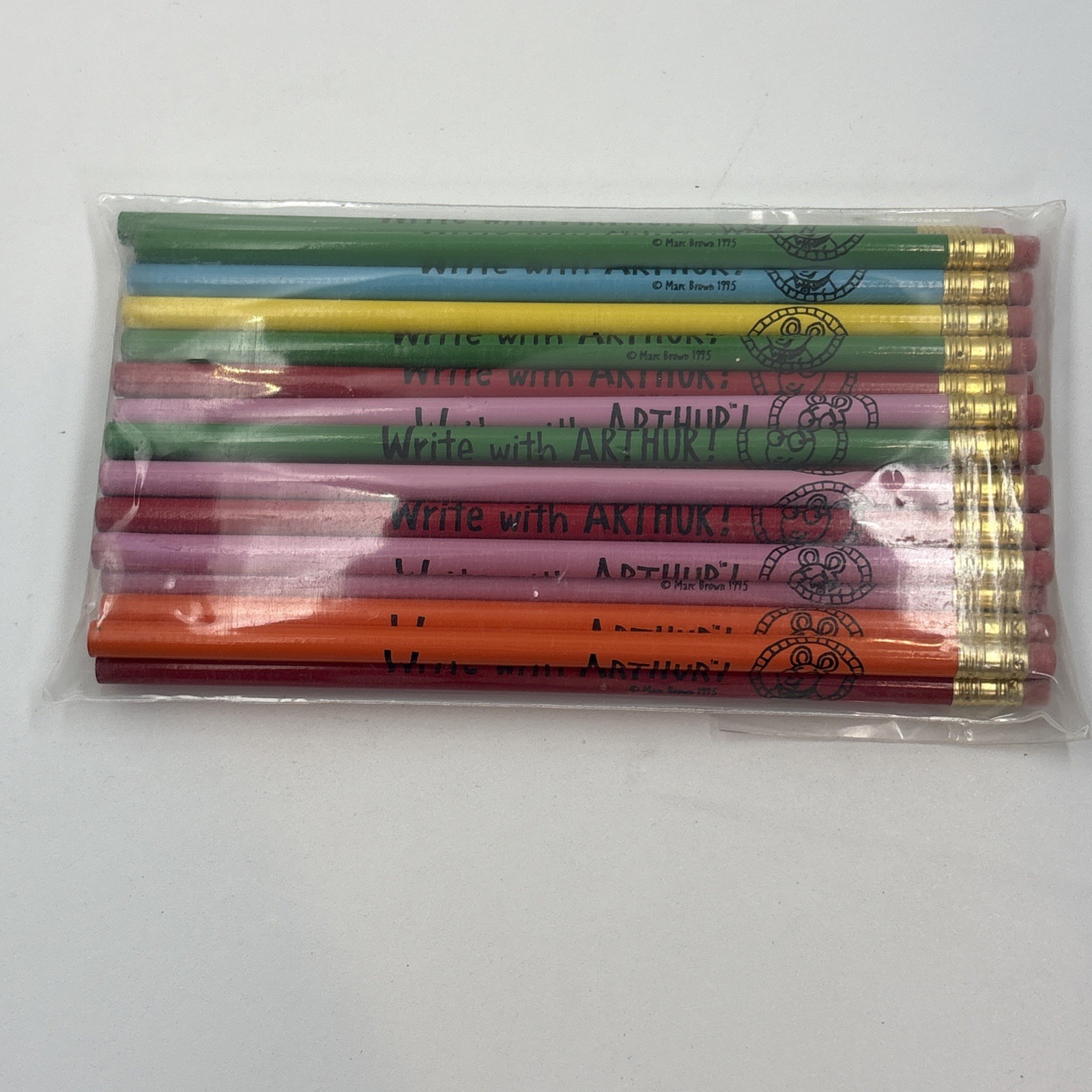 Vintage 1995 Write With Arthur TV Show Pencil Lot Of 30 Marc Brown PBS Kids New