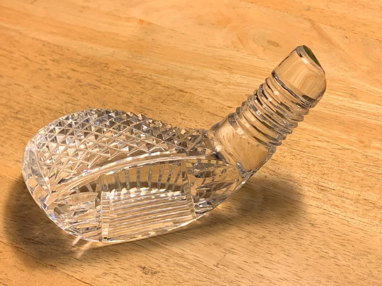 Vintage Waterford Crystal Golf Club Head Paperweight Signed Orig. Label 3\