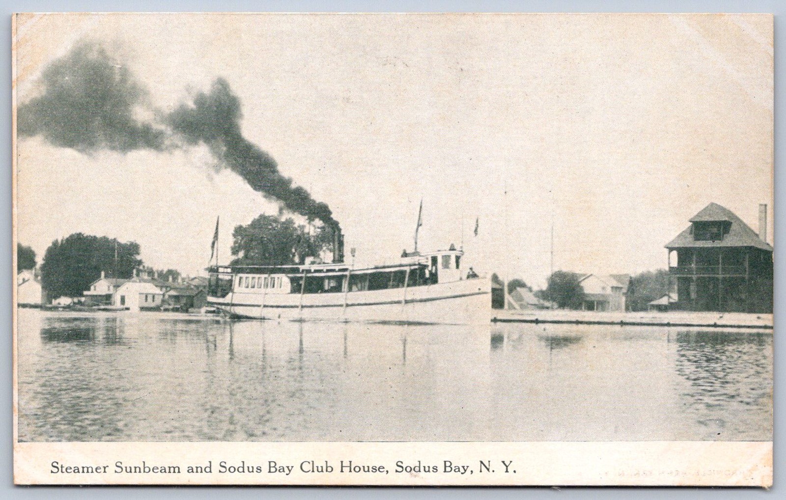 K32/ Sodus Bay New York Postcard c1910 Steamer \