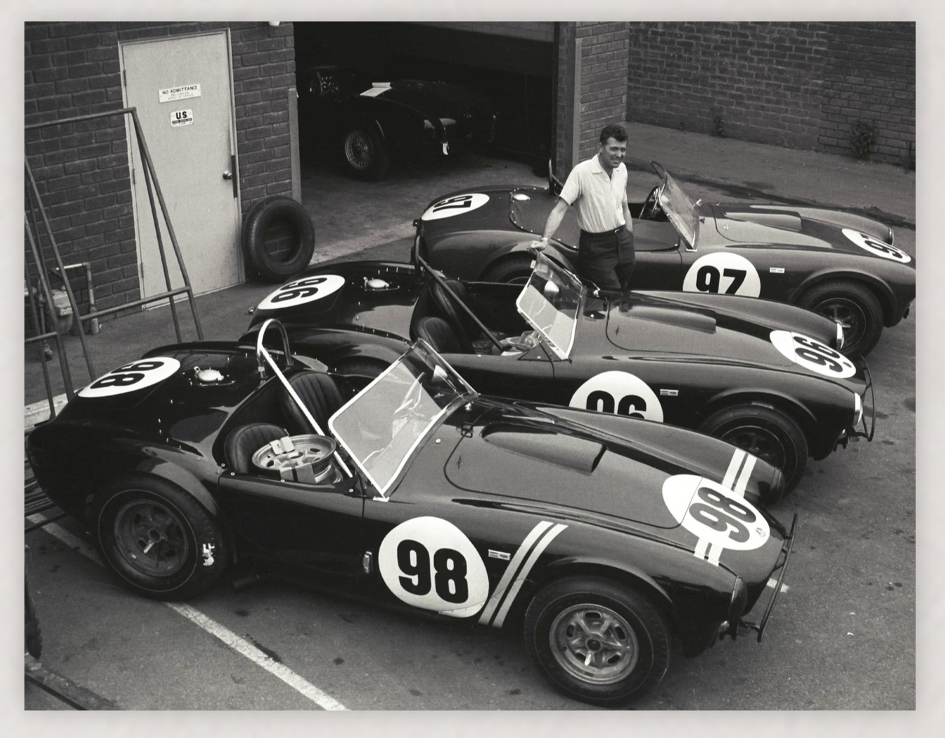 11X8.5 CARROLL SHELBY COBRA ROADSTERS 1963 USRRC MFG. WINNERS REPRODUCTION
