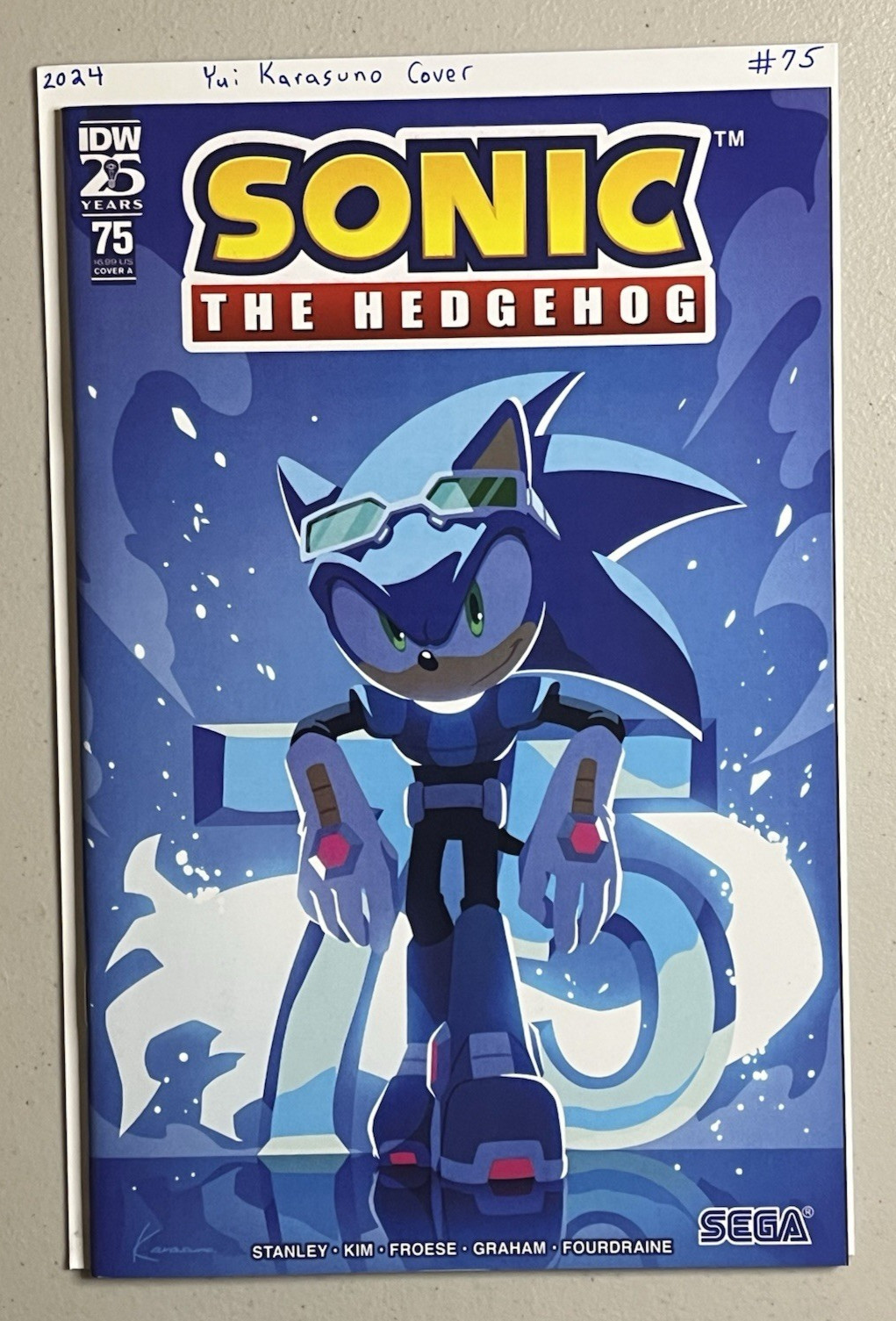 SONIC The HEDGEHOG #75 - Yui Karasuno Cover - IDW 2024 - Boarded - Free SH