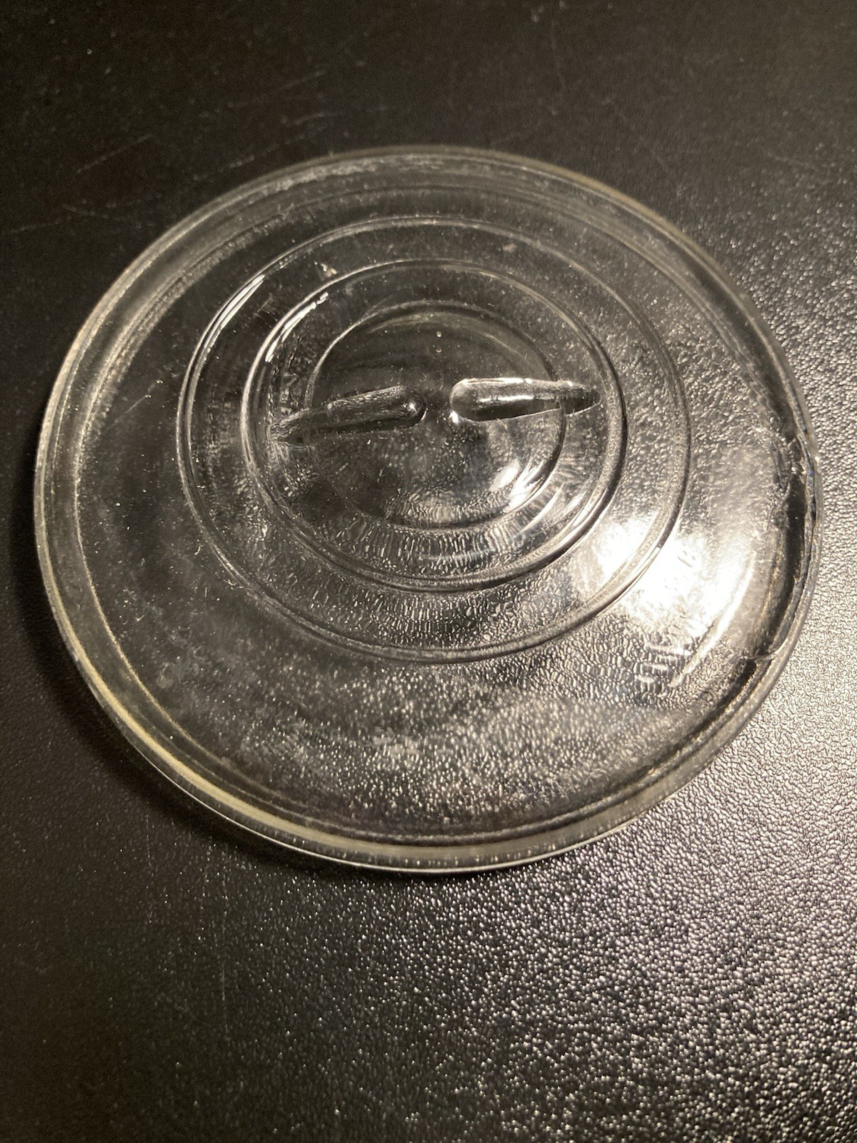 Vtg Clear Glass Canning Mason Jar Lid Wire Bail 3 7/8