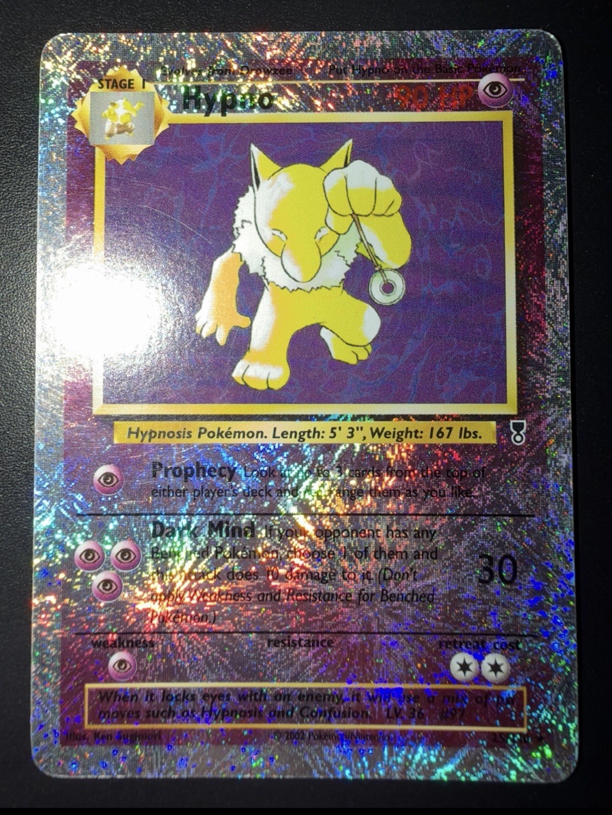 2002 Pokemon Legendary Collection 25/110 Hypno Reverse Holo NM Condition