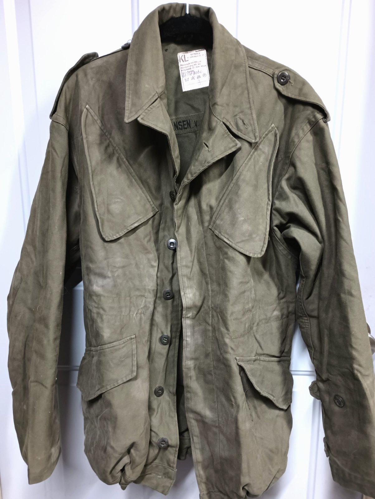 Vintage Dutch ARMY MILITARY FIELD COAT  JACKET M60 WAHLER 1987