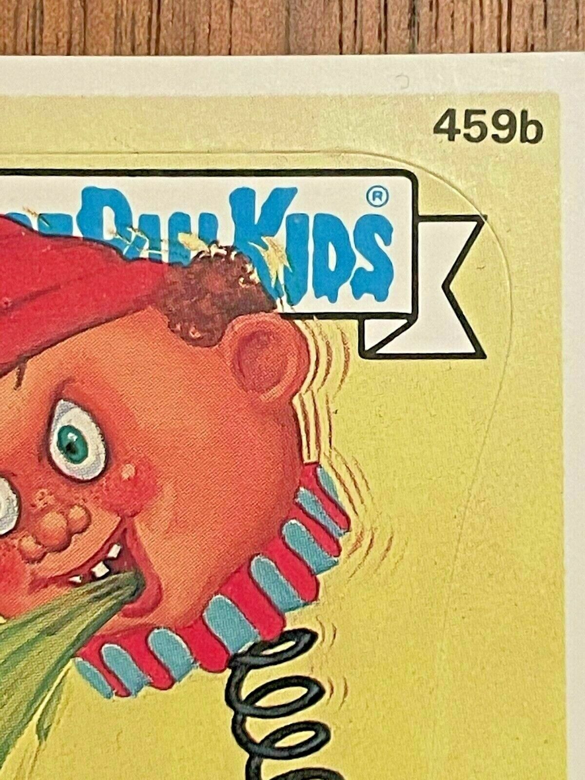 1987 Topps Garbage Pail Kids 459b JUICY JULES Trading Card LINE SPLOTCH ERROR