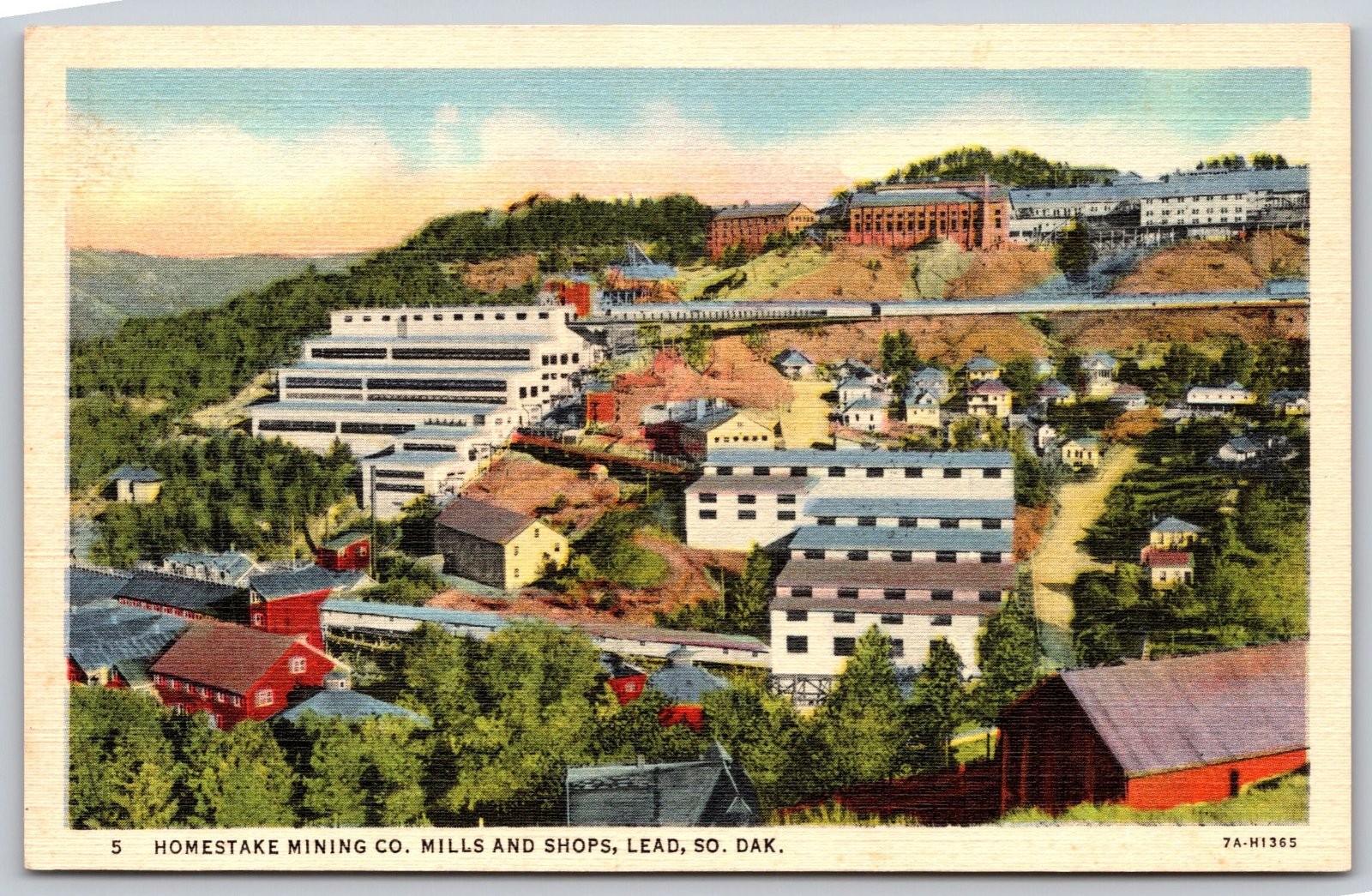 Homestake Mining Co. Mills Shops Lead South Dakota Postcard PC300