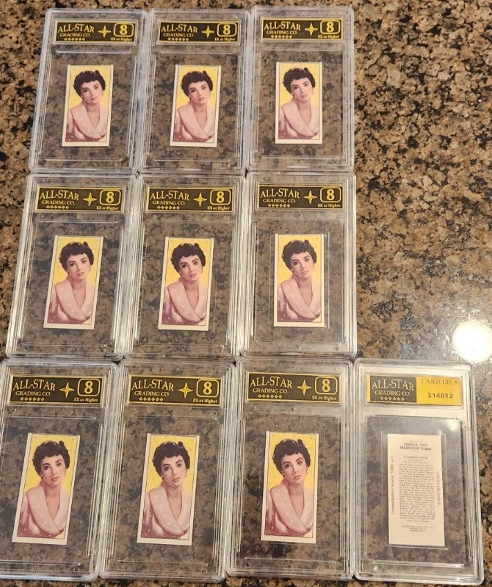 (10) Elizabeth Taylor Movie star Reprint Cinema & TV Stars #7 ASG 8- Look